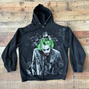 The Dark Knight Heath Ledger Joker Hoodie Mens Medium Black DC Comics Batman